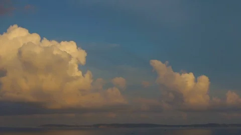 Timelapse of Clouds on the sea during the sunset! Stock Footage 91521792