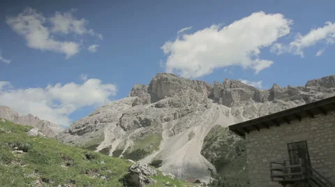 A timelapse of clouds shadows on a mountain Stock Footage 45756363