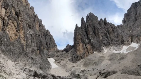 Timelapse with clouds shot in the Dolomites mountains in Italy Stock Footage 114984333