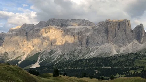 Timelapse with clouds shot in the Dolomites mountains in Italy Stock Footage 114984359