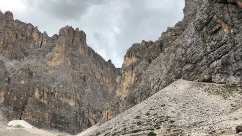 Timelapse with clouds shot in the Dolomites mountains in Italy Stock Footage 114984418