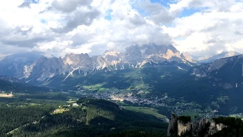 Timelapse with clouds shot in the Dolomites mountains in Italy Stock Footage 114984669