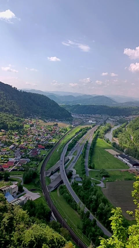 Timelapse clouds in the sky, autobahn, railway Stock Footage 241905588