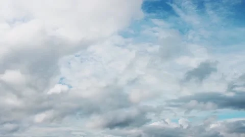 Timelapse, clouds in the sky. A clear summer day. Stock Footage 221315862