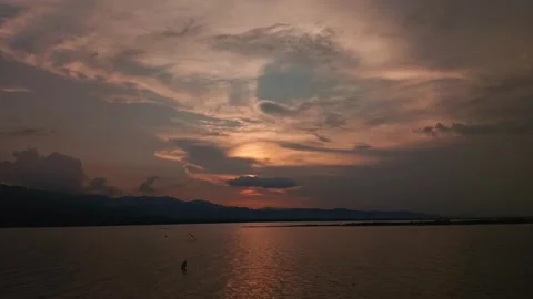 Timelapse of clouds in sky during sunset Stock-Footage 278810233