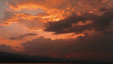 Timelapse of clouds in sky during sunset Stock Footage 278810265
