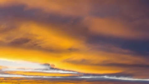 Timelapse of clouds in sky during sunset 2 Stock Footage 285044385