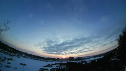 Timelapse of clouds in the sky before sunset Stock Footage 201961521