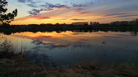 Timelapse of clouds in the sky before sunset Stock Footage 201962822