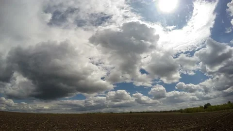 Timelapse. Clouds in the sky. The wind carries clouds. Stock Footage 132410158