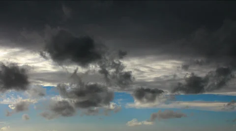 Timelapse clouds storm clearing 4K (Also available HD) Stock Footage 28502502