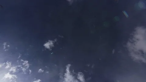 Timelapse clouds straight up in  B sky Stock Footage 125594390