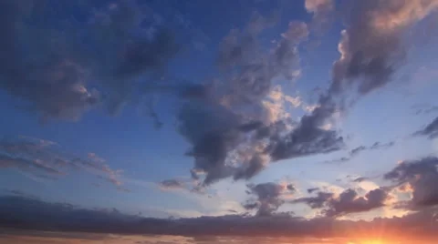 Timelapse Clouds Sun 2 Down 4K NTSC Video stock 7761348