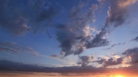 Timelapse Clouds Sun 2 Down HD NTSC Stock Footage 7761352