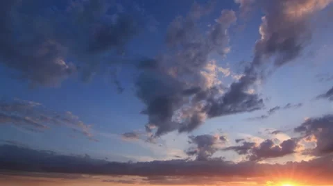 Timelapse Clouds Sun 2 Down HD PAL Stock Footage 7761357