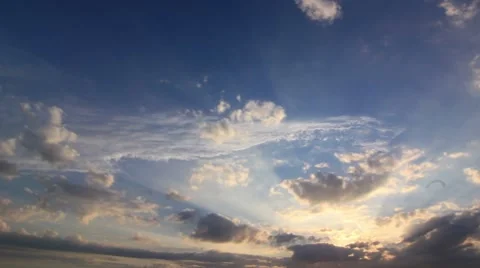 Timelapse Clouds Sun 3 Down 4K NTSC Stock Footage 7761393