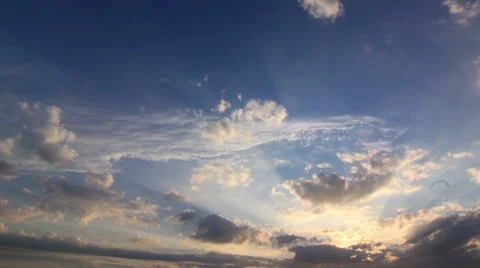 Timelapse Clouds Sun 3 Down HD NTSC Video stock 7761396