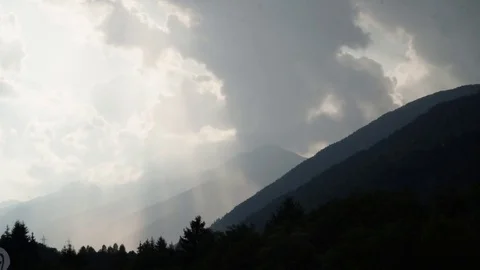 Timelapse - Clouds &amp; Sun Flare Stock Footage 81257810