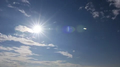 Timelapse Clouds Sun Star 4k NTSC Stock Footage 7761442