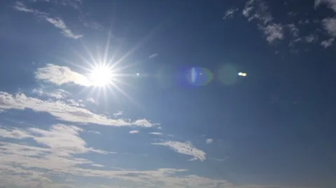 Timelapse Clouds Sun Star HD NTSC Stock Footage 7761411