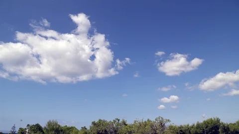 Timelapse clouds on a sunny day Stock Footage 119120772