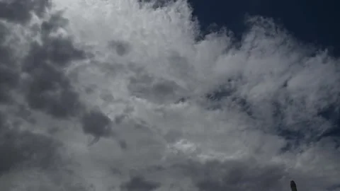 Timelapse of clouds on a sunny day Stock Footage 266081768