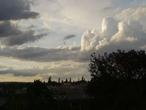 Timelapse Clouds at Sunset 1 Background Stock Footage 34242774