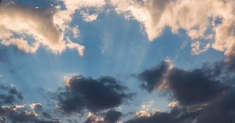 Timelapse clouds sunset against light Stock Footage 84195980