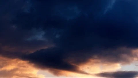 Timelapse clouds sunset backlit  Stock Footage 84425473