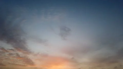 Timelapse of  clouds at sunset , Landscape white clouds Stock Footage 189365261