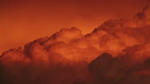 Timelapse of clouds at sunset, summer day Stock Footage 244597708
