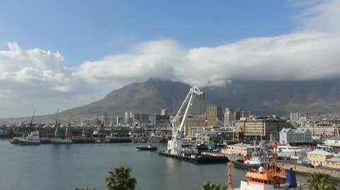 Timelapse Clouds Table Mountain Stock Footage 11152852