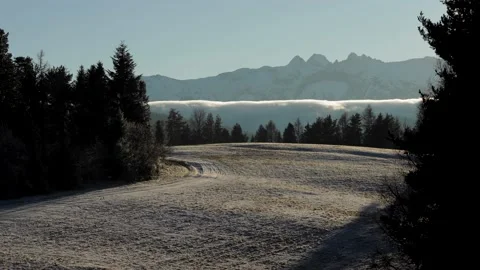 Timelapse of clouds under High Tatras mountains, Slovakia Video stock 146329717