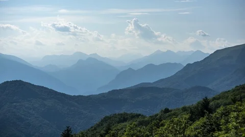 Timelapse Cloudscape on mountain panorama Stock Footage 91484921
