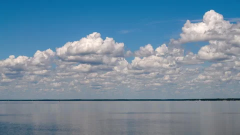 Timelapse Cloudscape Over Choctawhatchee Bay Florida Stock Footage 203541151