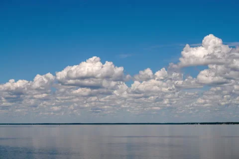 Timelapse Cloudscape Over Choctawhatchee Bay Florida Stock Footage 203555162