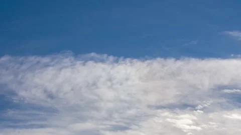 Timelapse cloudscape Puffy fluffy white clouds blue sky background. slow movi Stock Footage 166930683