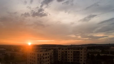Timelapse Cloudy Dark Sunset 库存影片 117127232