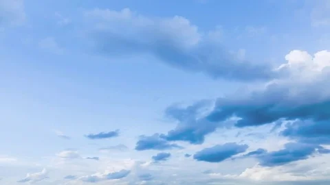 Timelapse cloudy is exposes with blue sky background. Stock Footage 81046959