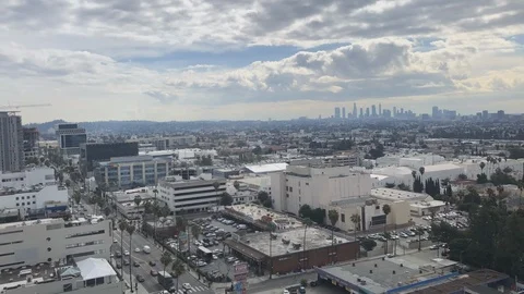 Timelapse Cloudy Los Angeles Stockbeeldmateriaal 107067520