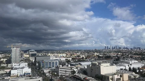 Timelapse Cloudy Los Angeles Stock Footage