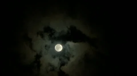 Timelapse cloudy moon Video stock 11557498