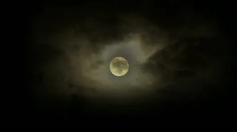 Timelapse cloudy moon Video stock 11586908