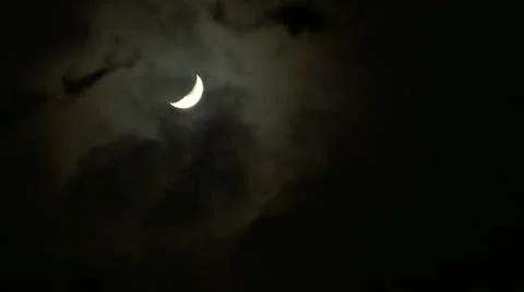 Timelapse cloudy moon Vídeo Stock 11587175