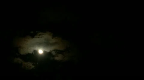 Timelapse cloudy moon Vídeos de archivo 11587178