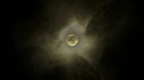 Timelapse cloudy moon Stock-Footage 11589557