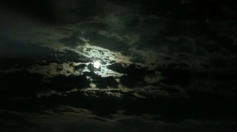 Timelapse cloudy moon Video stock 11606050
