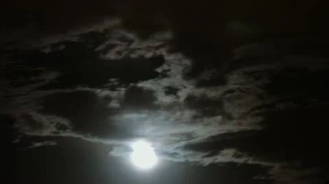 Timelapse cloudy moon Stock Footage