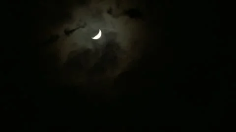 Timelapse cloudy moon Video stock 11606479