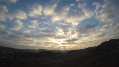 Timelapse of cloudy morning Stock Footage